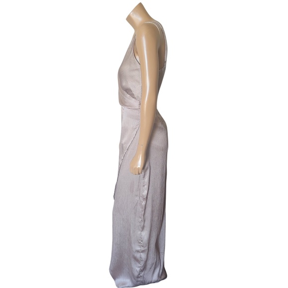 Satin Wrap Maxi Dress with Spaghetti Straps Size 10 - Picture 3 of 7